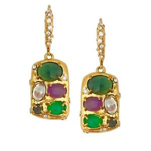 ALEXIS BITTAR • Multicolor Stone Cluster Earrings